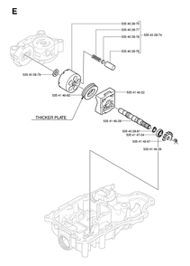 Hydraulic Pump - Motor Diagram and Parts List for K66M 2004 Husqvarna Engine