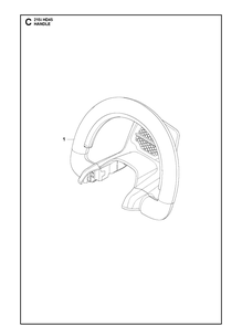 Handle Diagram and Parts List for 215IHD45  Husqvarna Hedge Trimmer