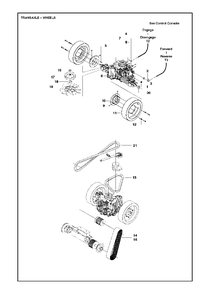 Transaxle - Wheels Diagram and Parts List for FS520 (FS 524)(2011-02) Husqvarna Circular Saw