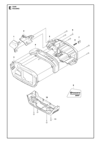 Housing Diagram and Parts List for 325IR  Husqvarna Brush Cutter