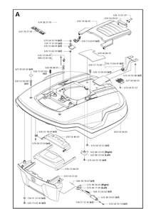 Cover Diagram and Parts List for 260ACX  Husqvarna Lawn Mower