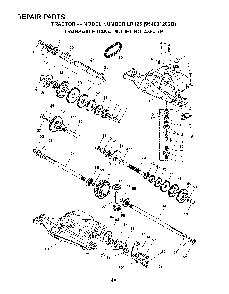 Transmission Diagram and Parts List for LR125 (954001202C)(1995-03) Husqvarna Lawn Tractor