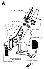Cover Diagram and Parts List for 19953200001-19961400000  Husqvarna Trimmer
