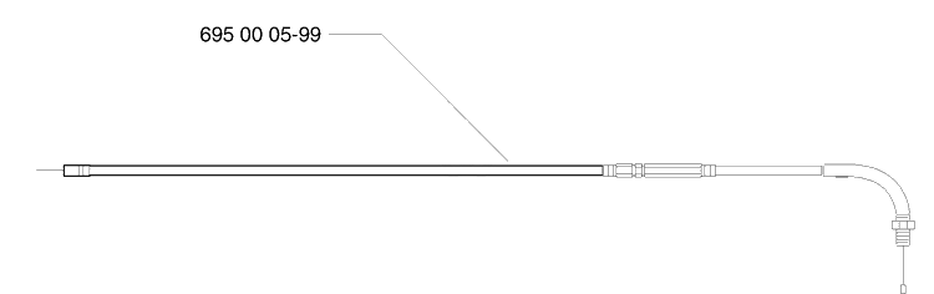 Part Location Diagram of 695000599 Husqvarna THROTTLE CABLE