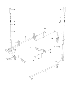 Brake / Rear Mower Lift Diagram and Parts List for EZ4824CA (966659501)(2012-08) Husqvarna Lawn Mower