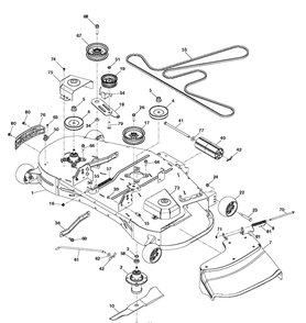 Mower Deck / Cutting Deck Diagram and Parts List for LGT48DXL (96043026000)(2017-09) Husqvarna Lawn Tractor