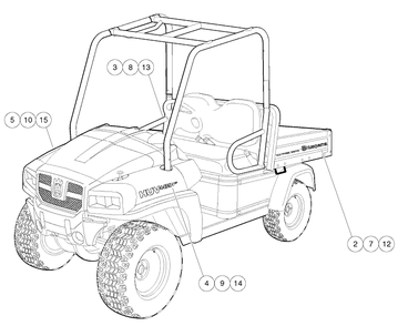 Badging Decals, Huv 4421-Dxp Diagram and Parts List for HUV4421DXP 2009 Husqvarna Lawn Tractor