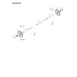 Gears/Axle Diagram and Parts List for 970528602  Husqvarna Snow Blower