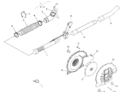 Part Location Diagram of 695000636 Husqvarna Fan Housing