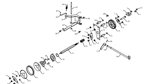 Drive Axle Diagram and Parts List for 924SB (96193003501)(2008-10) Husqvarna Snow Blower