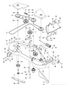Mower Deck / Cutting Deck Diagram and Parts List for M-ZT61BF (96717701001)(2015-06) Husqvarna Lawn Mower