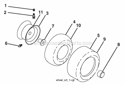 Page J Diagram and Parts List for C20H42YT 2006-01 Husqvarna Lawn Tractor
