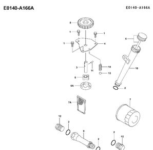 Part Location Diagram of 535414378 Husqvarna Oil filter