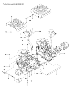 Hydraulic Pump - Motor Diagram and Parts List for MZ5226 (96669050300)(2012-07) Husqvarna Lawn Mower