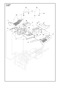Cover Diagram and Parts List for TC220TD  Husqvarna Lawn Tractor
