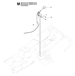 Controls Diagram and Parts List for R13C (965094301)(2007-01) Husqvarna Lawn Tractor