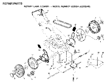 Repair Parts Diagram and Parts List for 6522SHB (954222718, 532702511)(2001-10) Husqvarna Lawn Mower