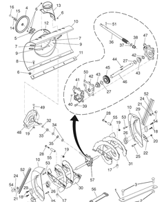 Auger Housing / Impeller Assm Diagram and Parts List for 1330SBEXP (96193001903)(2007-11) Husqvarna Snow Blower