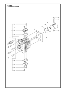 Part Location Diagram of 528052301 Husqvarna Piston