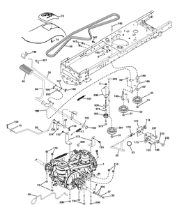 Drive Diagram and Parts List for YTA19K42 (96043014201)(2012-12) Husqvarna Lawn Tractor