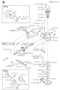 Gear Housing Diagram and Parts List for 325HDA55X 20011800001 - 20040100000 Husqvarna Hedge Trimmer