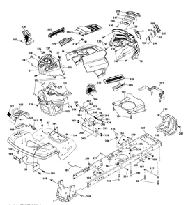 Chassis / Frame Diagram and Parts List for TS354XD (96043032100)(2019-09) Husqvarna Lawn Tractor
