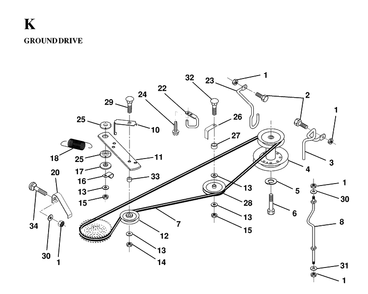 Part Location Diagram of 532141297 Husqvarna Belt Guide