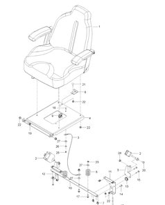 Seat Diagram and Parts List for MZ54 (96769610200)(2018-04) Husqvarna Lawn Mower