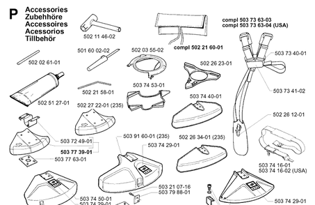 Starter 2 Diagram and Parts List for 232L 19980100001-20001400000 Husqvarna Edger