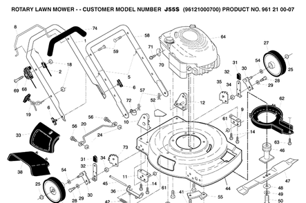 Part Location Diagram of 532190527 Husqvarna Control Bar