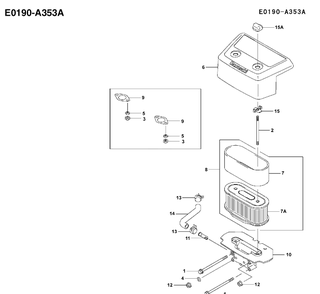 Part Location Diagram of 535414213 Husqvarna Air Filter