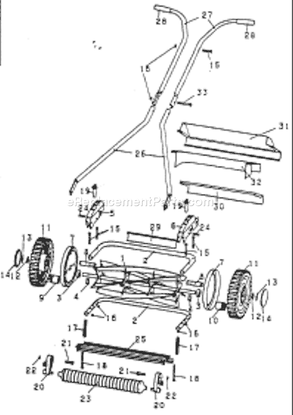 Page A Diagram and Parts List for REELMOWER 2007-09 Husqvarna Lawn Mower