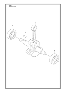 Part Location Diagram of 526529101 Husqvarna Crankshaft-C