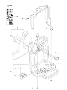 Frame Diagram and Parts List for 150BT 20094000001-Current Husqvarna Leaf Blower / Vacuum