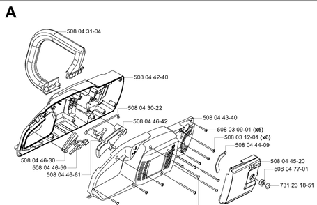 Part Location Diagram of 508044650 Husqvarna Lever