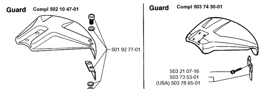 Guards Diagram and Parts List for 19951400001-19961400000  Husqvarna Edger