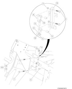 Park Brake Pedal Assembly Diagram and Parts List for HUV4421GXP 2009 Husqvarna Lawn Tractor