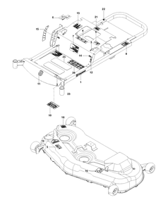 Decals Diagram and Parts List for RZ5426 (967003606)(2013-08) Husqvarna Lawn Mower