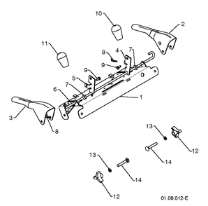 Handle 4 Diagram and Parts List for 14527E (96193007500)(2011-06) Husqvarna Snow Blower