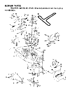 42inch Cutting Deck Diagram and Parts List for LT125 (HC12542C, 954002711)(1996-04) Husqvarna Lawn Tractor