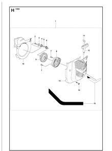 Starter Diagram and Parts List for KV960 2008-12 Husqvarna Lawn Tractor Accessories