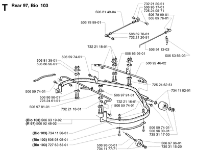 Protection Frame 5 Diagram and Parts List for PR15 2002-02 Husqvarna Lawn Mower