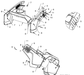 Part Location Diagram of 584989905 Husqvarna Cover non-drive side husq st1