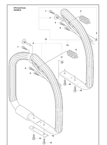 Handle Diagram and Parts List for 576XP 2010-03 Husqvarna Chainsaw