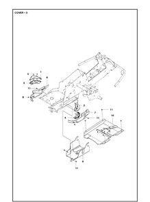 Cover Diagram and Parts List for R214T AWD Husqvarna Lawn Mower