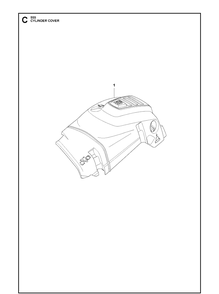 Cylinder Cover Diagram and Parts List for 555 2013-01 Husqvarna Chainsaw