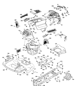Chassis / Frame Diagram and Parts List for YTH22V46 (96043016200)(2012-09) Husqvarna Lawn Tractor