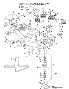 52 Inch/132cm Cutting Deck Diagram and Parts List for IZ5223 (968999526)(2006-08) Husqvarna Lawn Mower