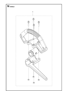 Part Location Diagram of 593907201 Husqvarna Handle Assy