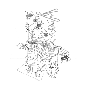 Mower Deck Diagram and Parts List for LGT24K54 240471 Husqvarna Lawn Tractor